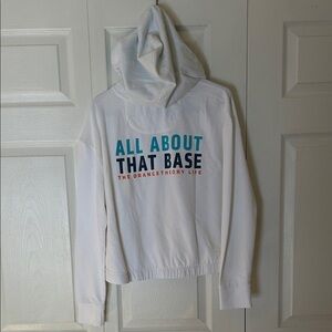 Orangetheory White Hoodie with Blue and Orange Text